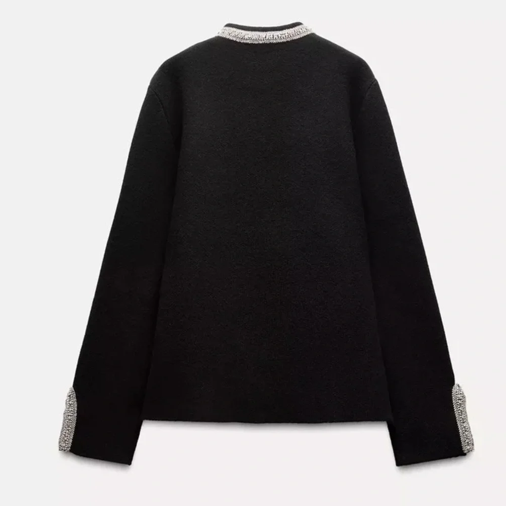 NWT Zara Jacket | ZARA 100% WOOL BEADED CARDIGAN/ JACKET (Size: M) - Picture 7 of 16
